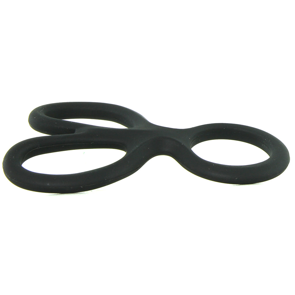 CalExotics Black Silicone Ball Spreader: Amplify Pleasure & Endurance