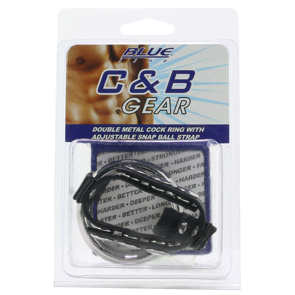 Blueline Men: Double Metal C-Ring with Adjustable Ball Strap | Luxury Control