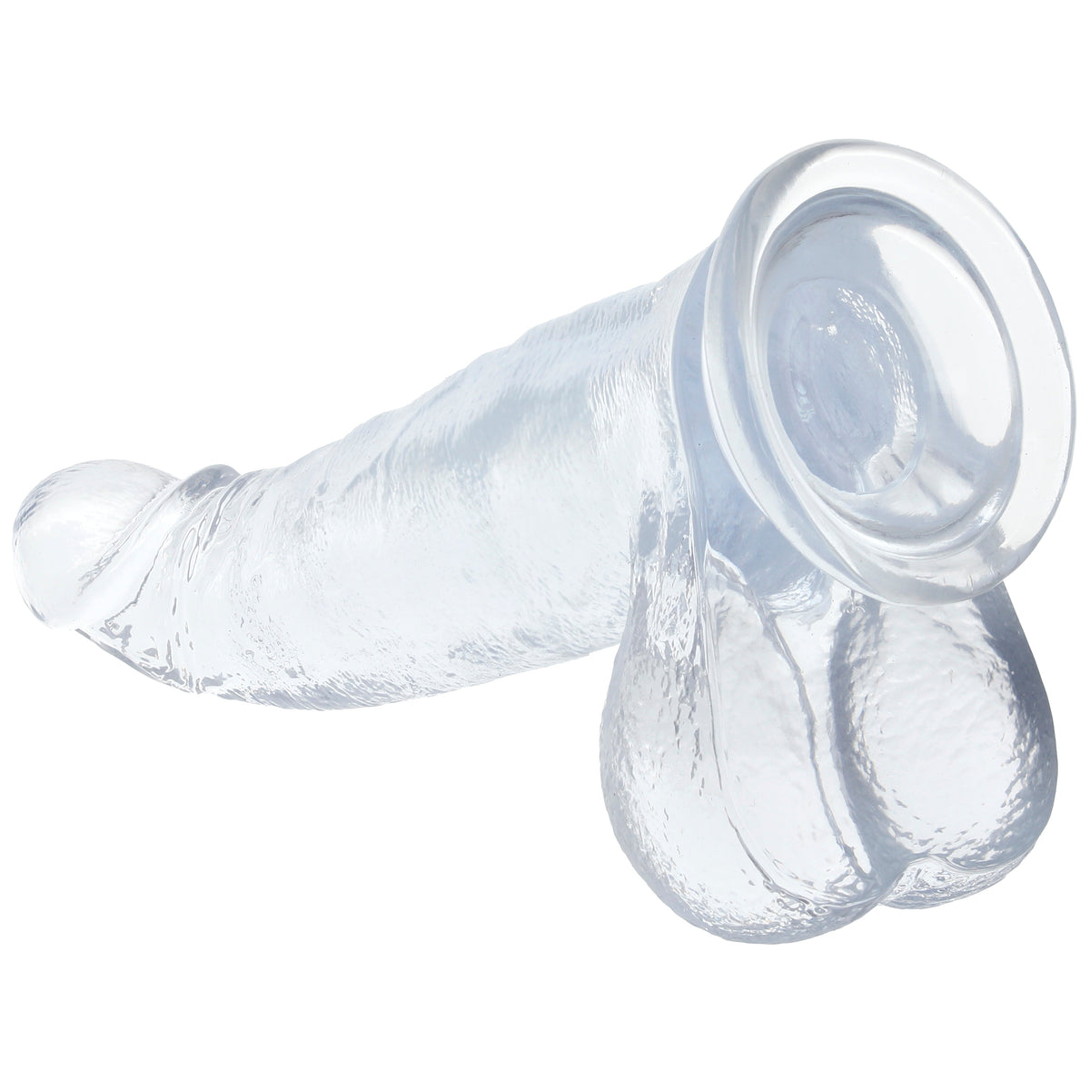 Crystal Jellies 8-Inch Curved Ballsy Dildo | Realistic TPE for Targeted G-Spot & Prostate Pleasure