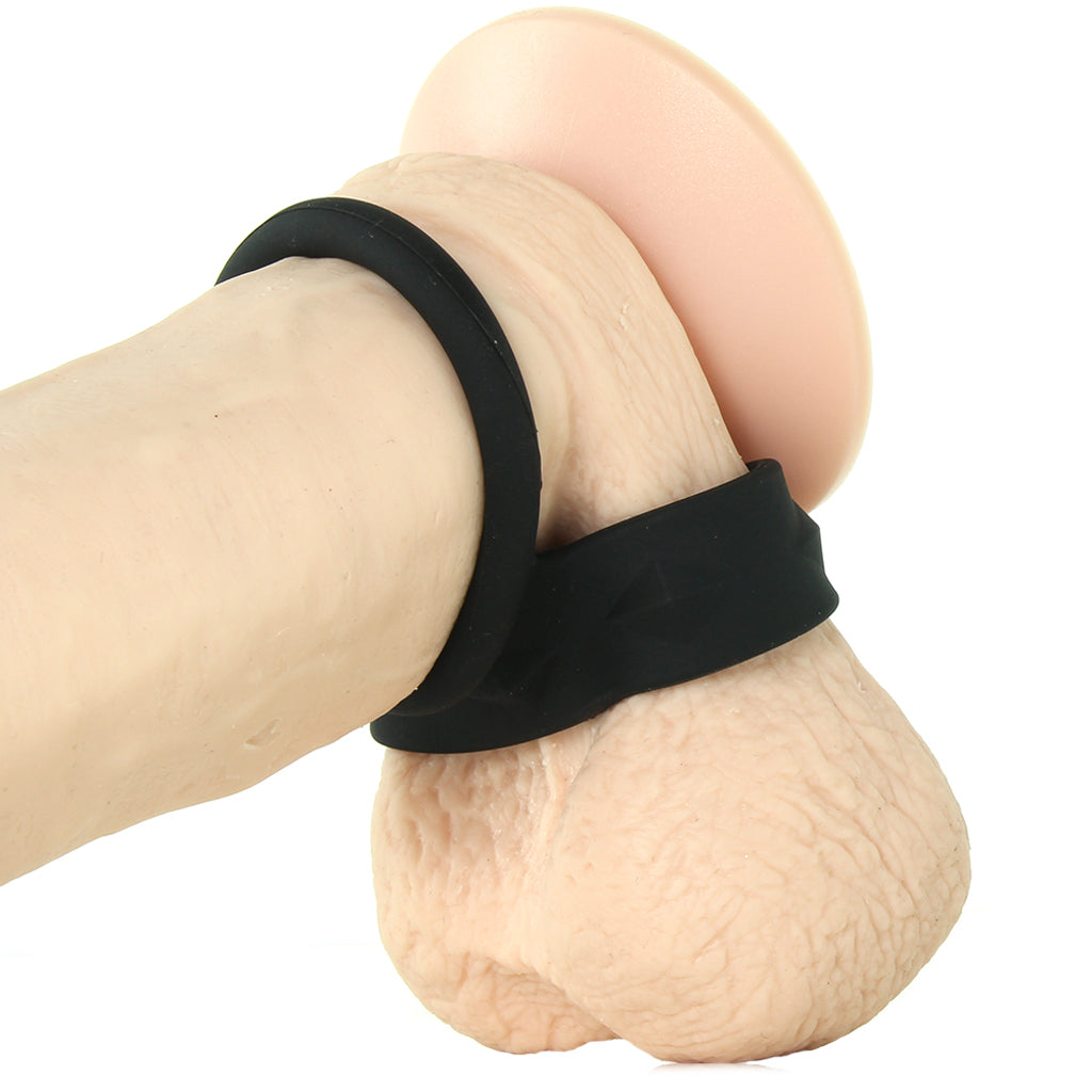 Large Tri-Snap Scrotum Support Ring in Black