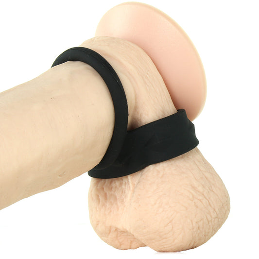 Large Tri-Snap Scrotum Support Ring in Black
