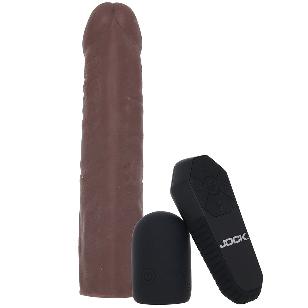 XR Brands Jock Vibrating Realistic Penis Extender in Dark - Dildos - HoneyHugs Canada