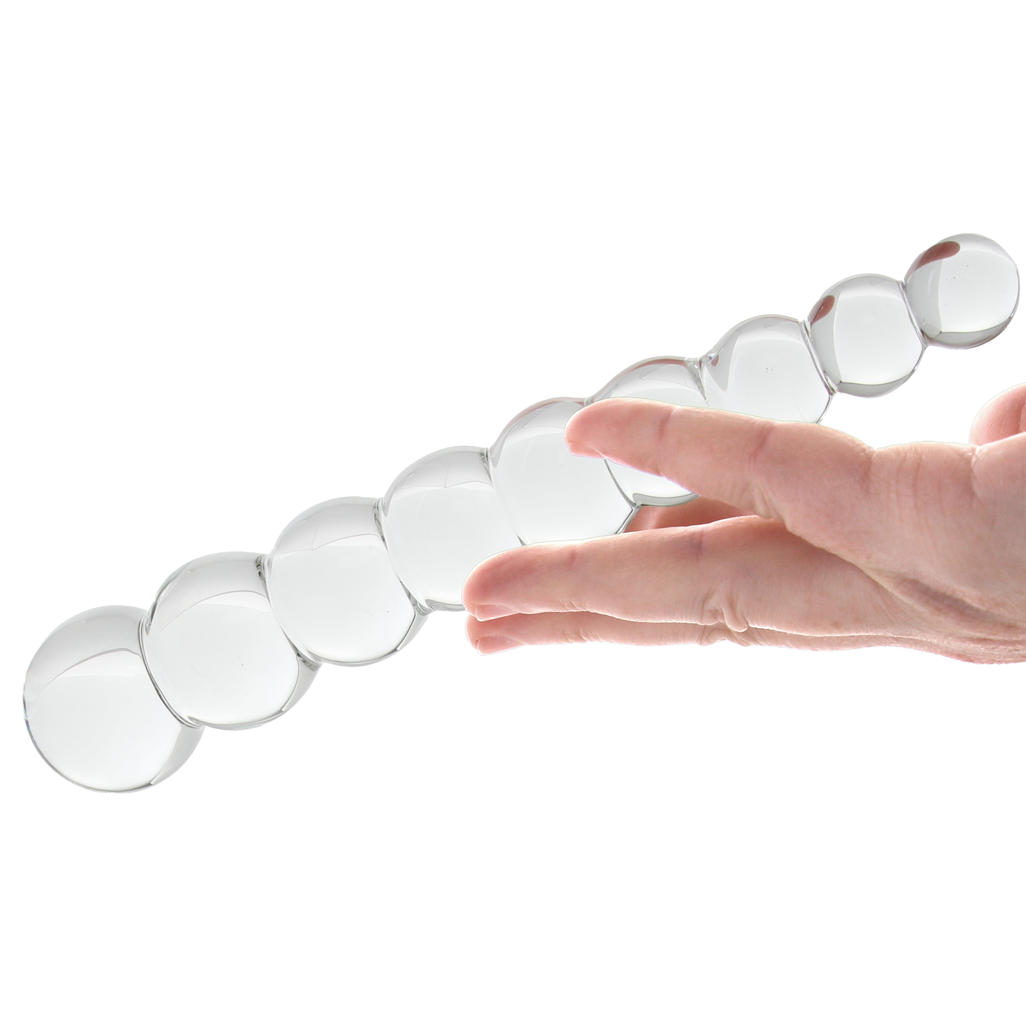 Clarity Elysian Pearls Beaded Glass Dildo