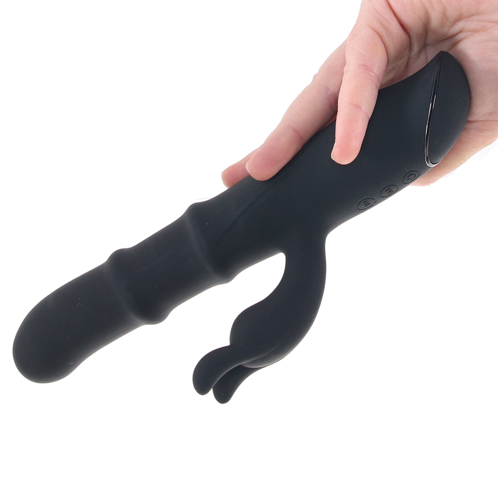 Evolved Novelties Ringmaster Sliding Rabbit Vibe in Black - Vibrators - HoneyHugs Canada (View 4)