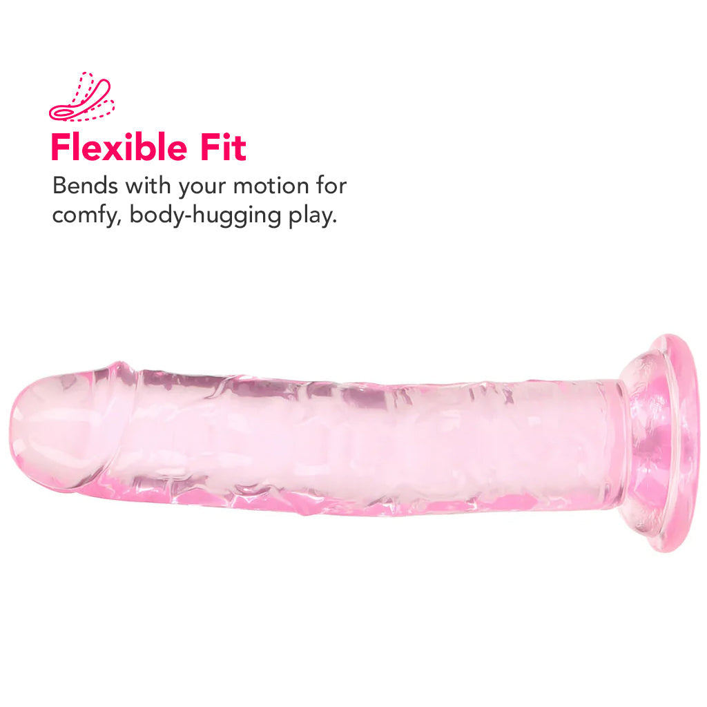 RealRock Crystal Clear Jelly 6 Inch Dildo in Pink