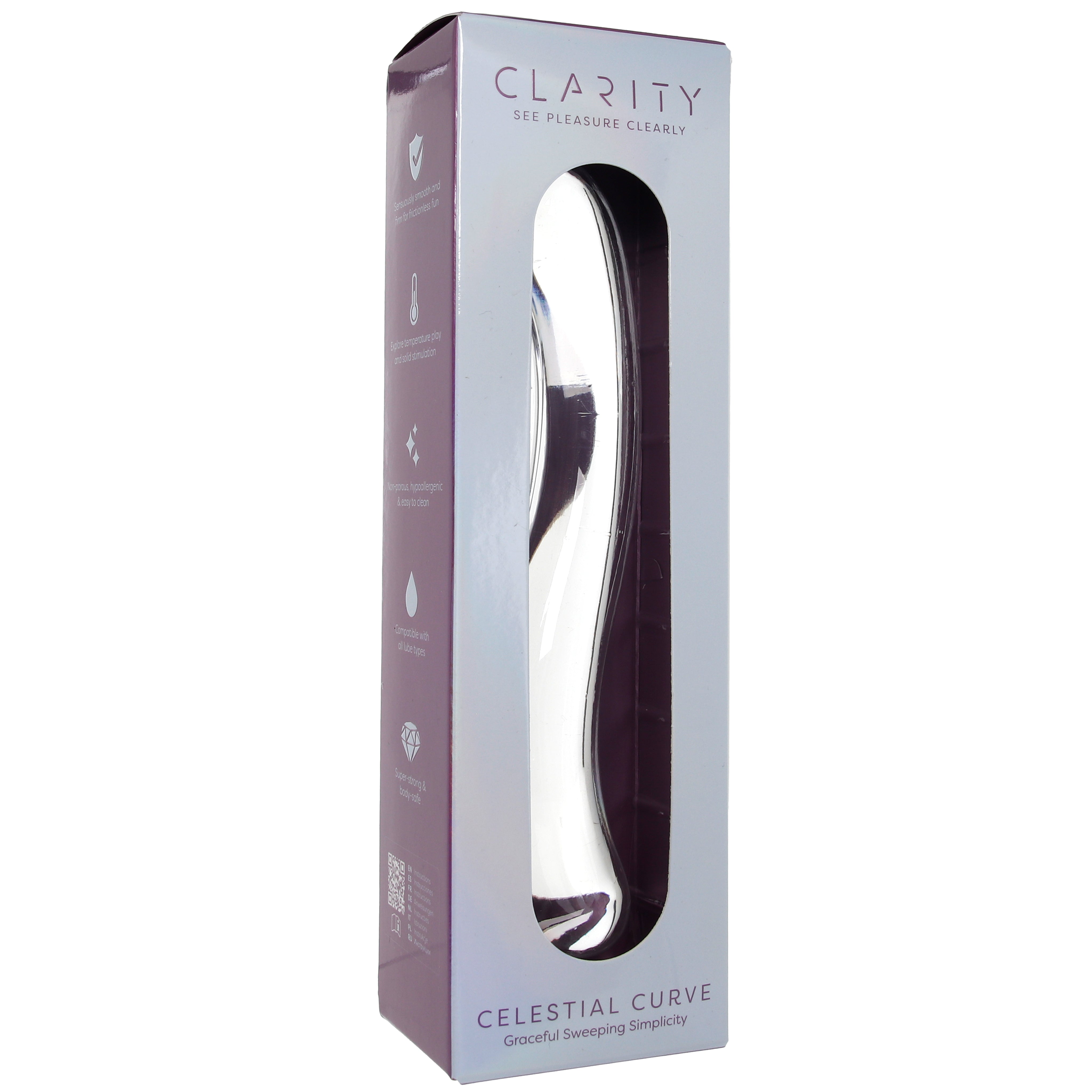 Clarity Celestial Curve Glass Dildo