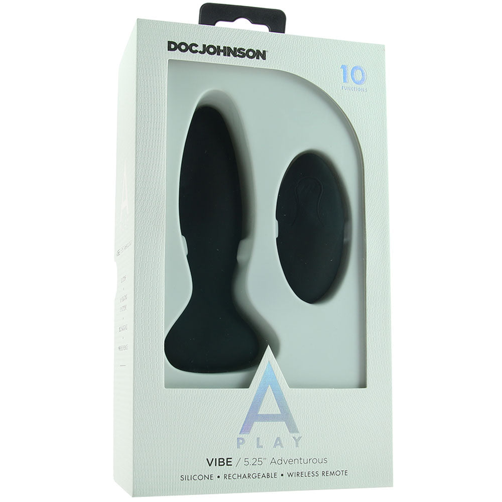 Doc Johnson A-Play Adventurous Vibrating Remote Butt Plug in Black - Vibrators - HoneyHugs Canada (View 6)