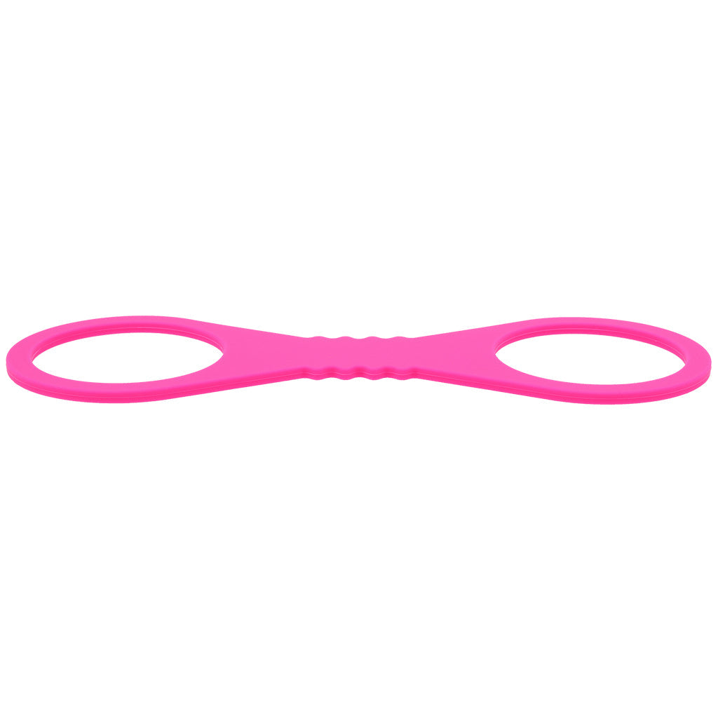 Sex & Mischief Hot Pink Silicone Cuffs in Large