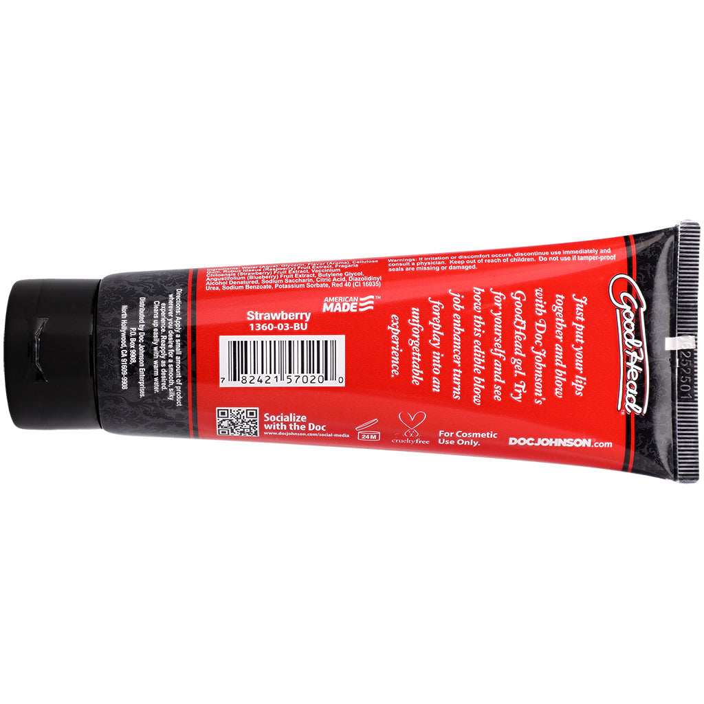 GoodHead Oral Delight Strawberry Gel - Luscious Edible Lube 4oz/113g
