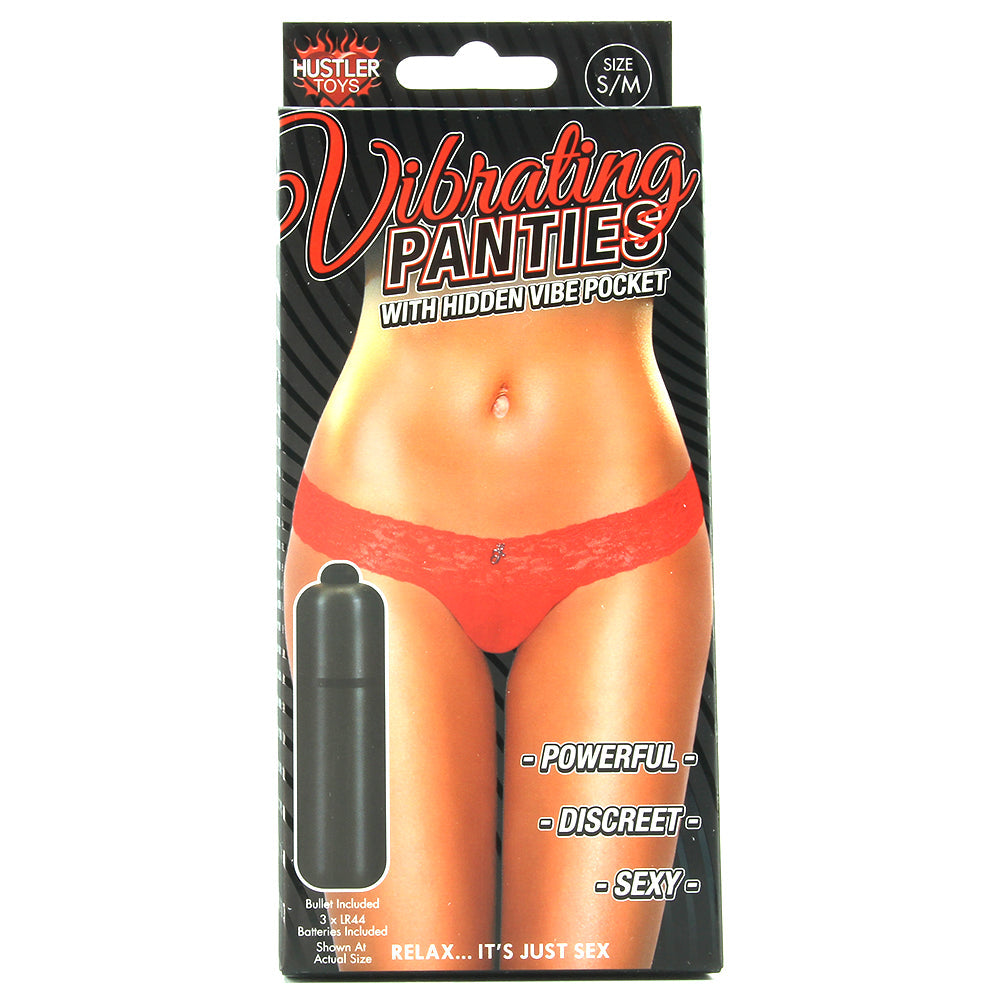 Hustler Vibrating Panties with Hidden Vibe Pocket Red /M - Vibrators - HoneyHugs Canada (View 6)