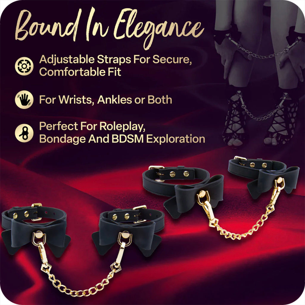 Temptasia Ardor Silicone Bows Wrist & Ankle Cuff Set