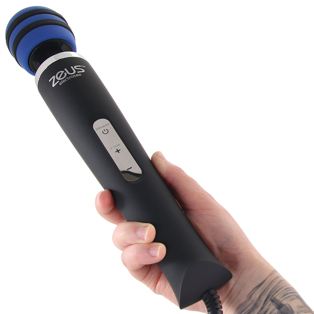 Zeus Electrosex Zeus Blue Arc Plug In E-Stim Vibrating Wand - Magic Wands - HoneyHugs Canada (View 4)