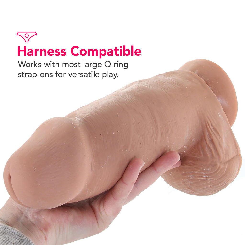 Au Naturel Chub 10 Inch Sensa Feel Dildo in Mocha