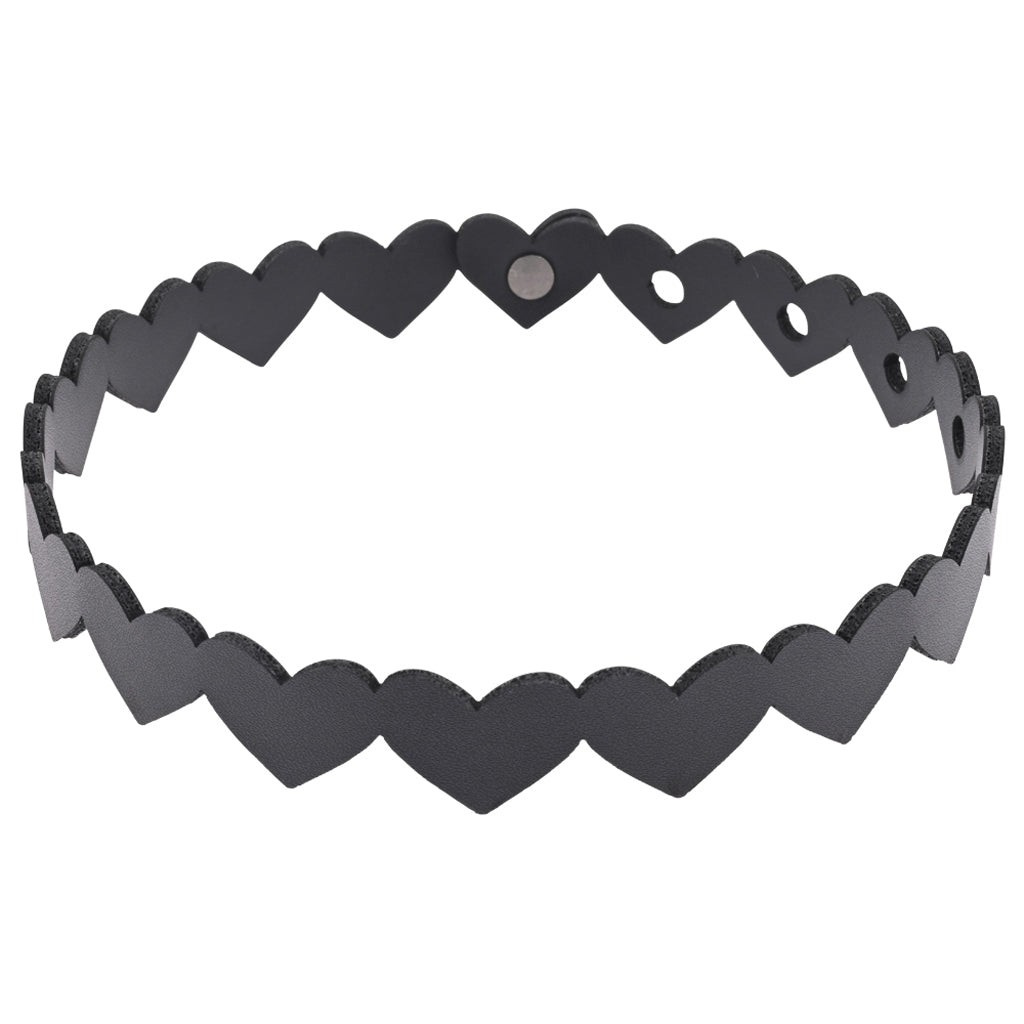 Sex & Mischief Locking Heart Day Collar | Seductive Black Choker Necklace