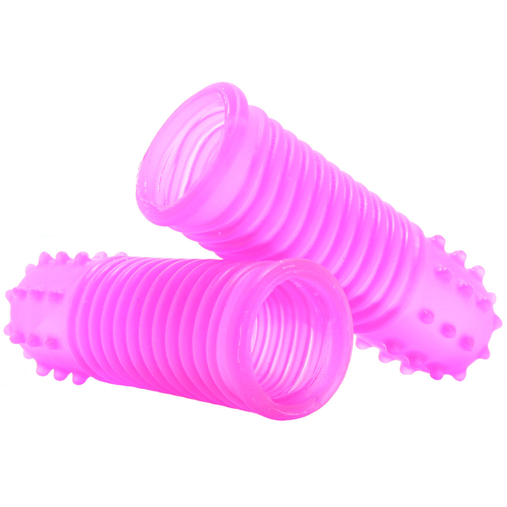 CalExotics Pink Silicone Finger Tickler: Elevate Intimate Play with Textured Sensation