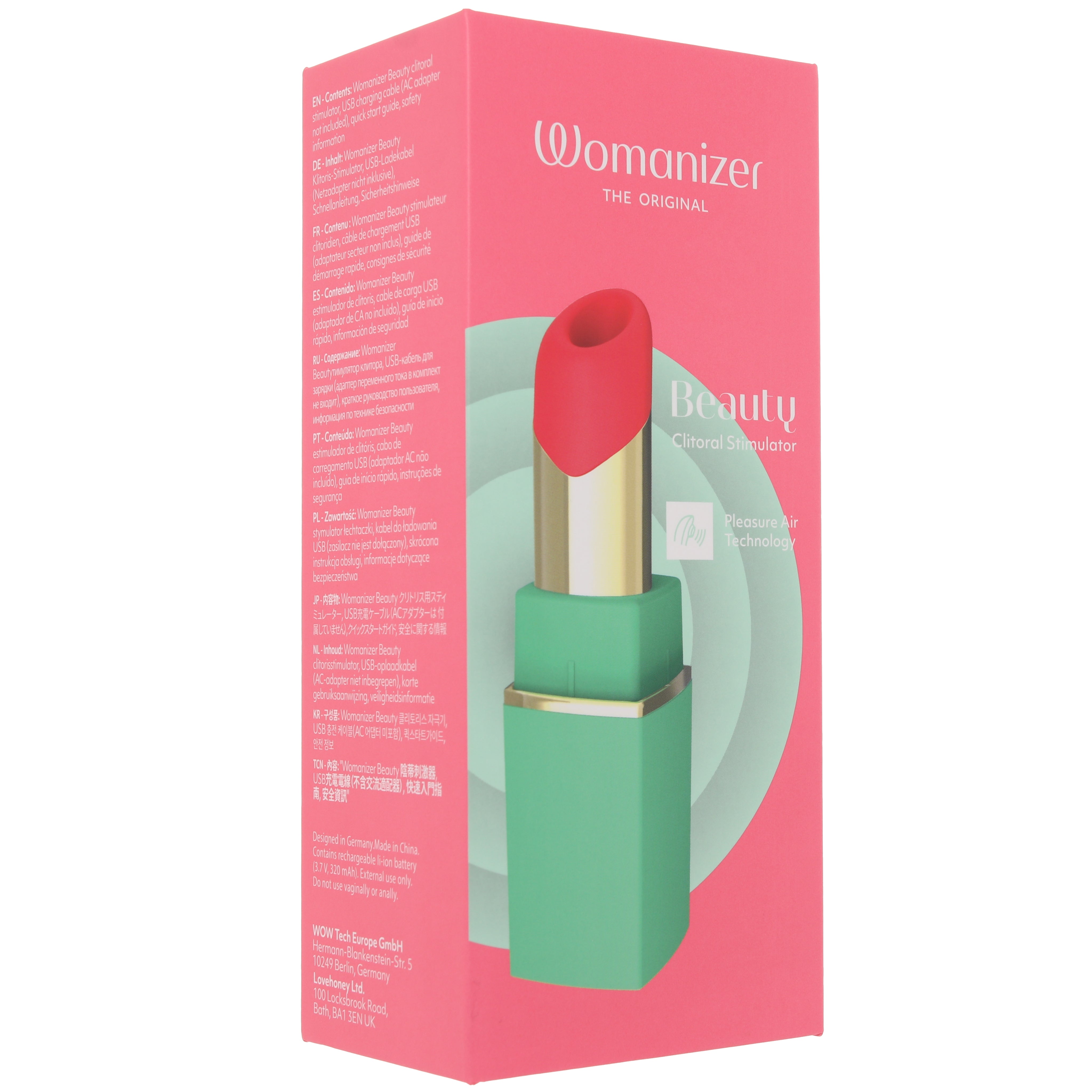 Womanizer Beauty Pleasure Air Lipstick Stimulator in Green