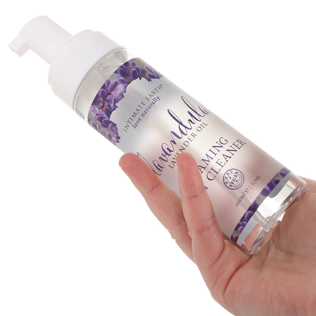 Intimate Earth Lavendula Lavender Oil Foaming Toy Cleaner in 6.7oz/200ml - Vibrators - HoneyHugs Canada (View 4)