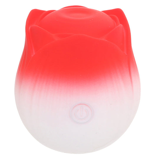 XR Brands Bloomgasm Pulsing Petals Rose Stimulator in Red - Vibrators - HoneyHugs Canada