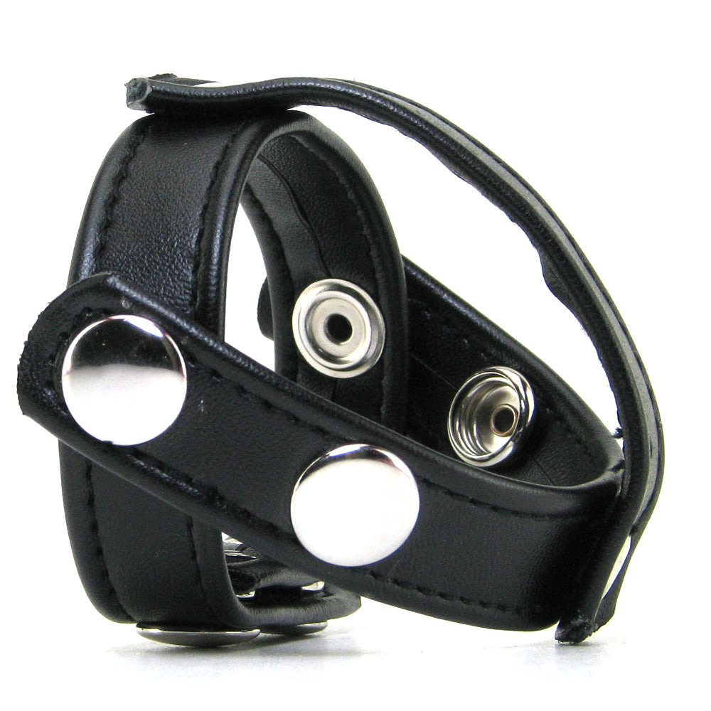 Blue Line T-Style Cock Ring with Ball Divider