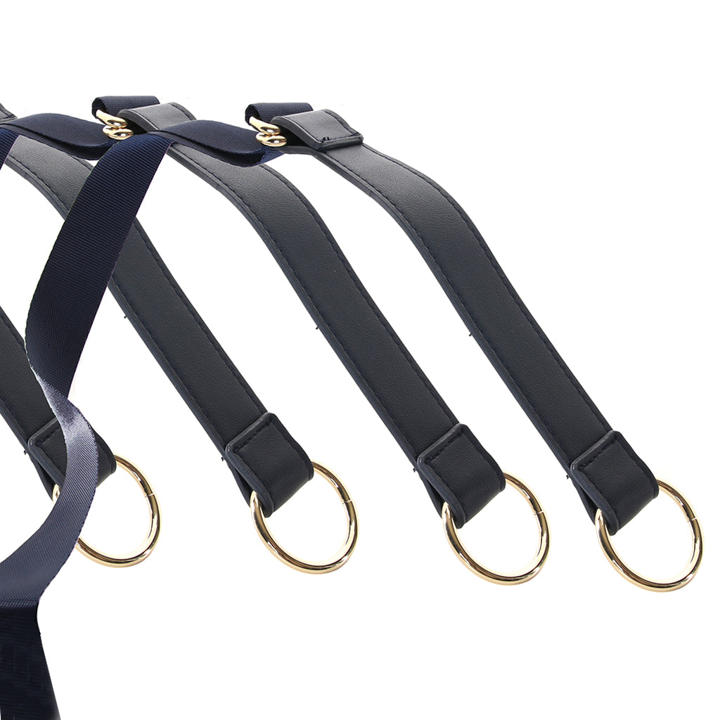 Bondage Couture Blue Tie Down Straps | Luxurious Vegan Leather Restraints