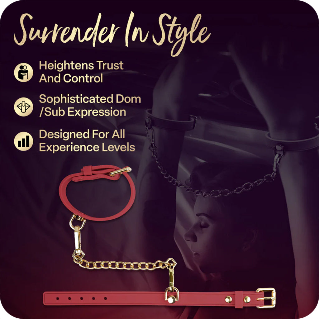 Temptasia Ardor Silicone Wrist & Ankle Restraint Set in Red