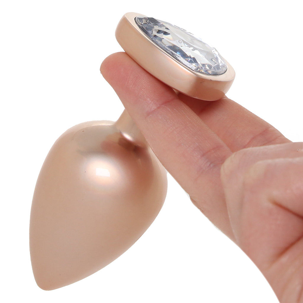 Booty Bling Gold Metal Jewelled Butt Plug in Large