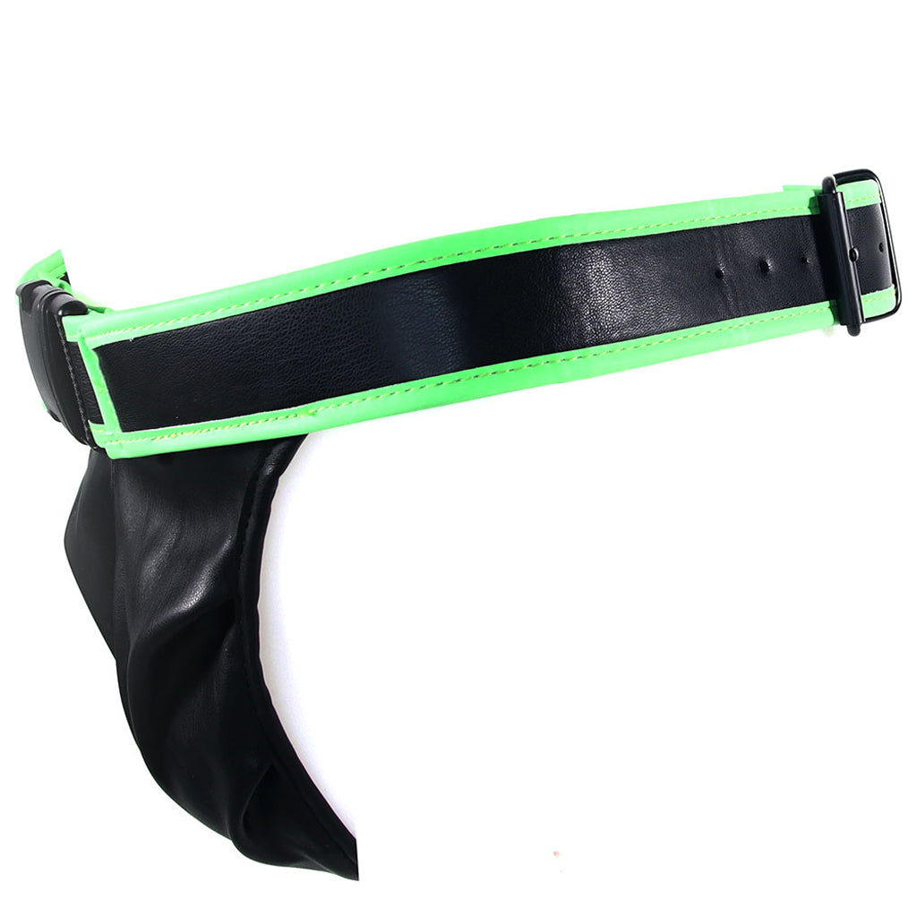 Ouch! Luminous Desire: Glow In The Dark Front Buckle Jockstrap (L/XL)