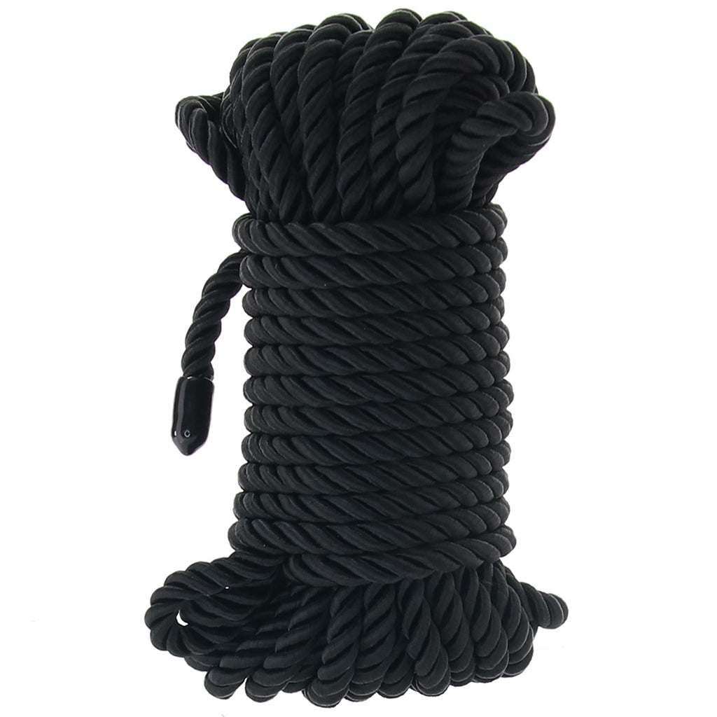 Bondage Couture Black Soft Poly Rope - 25ft Luxurious Restraint