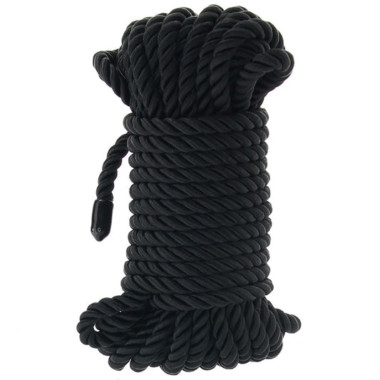 Bondage Couture Black Soft Poly Rope - 25ft Luxurious Restraint