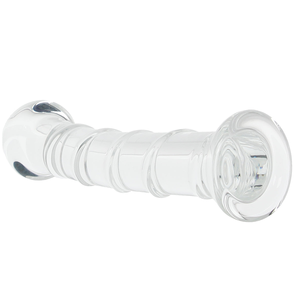 Clarity Seraphic Spiral Textured Glass Dildo
