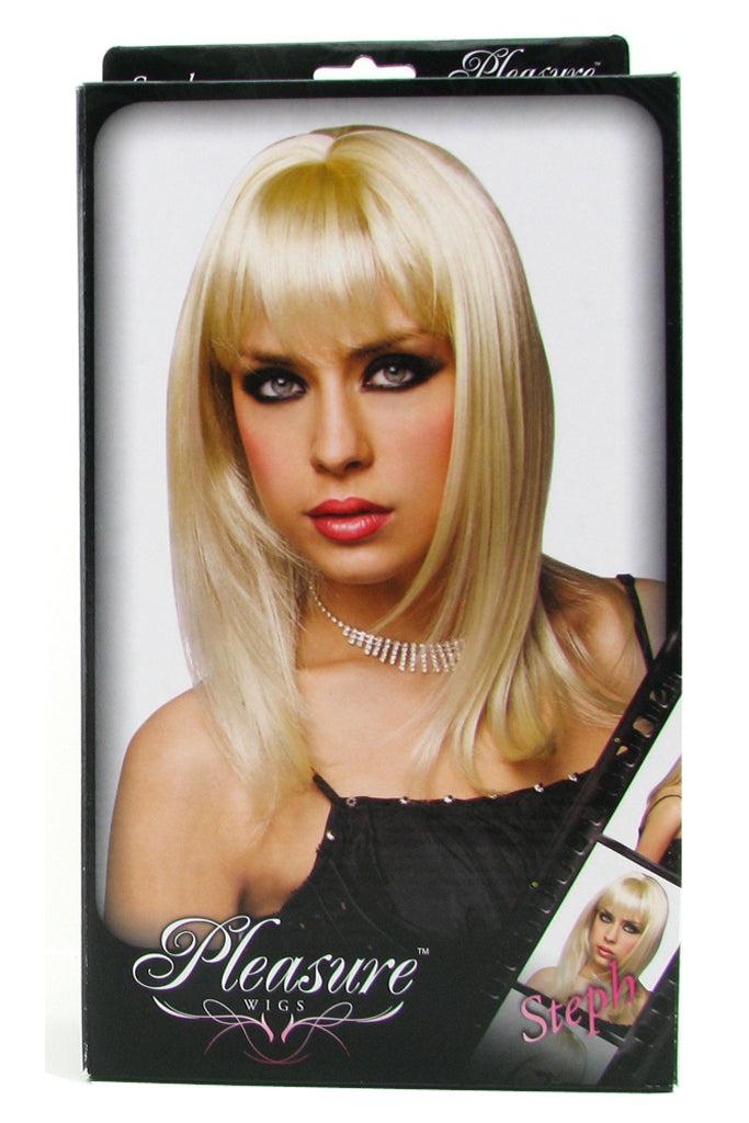 Steph Straight Wig with Bangs in Platinum Blonde