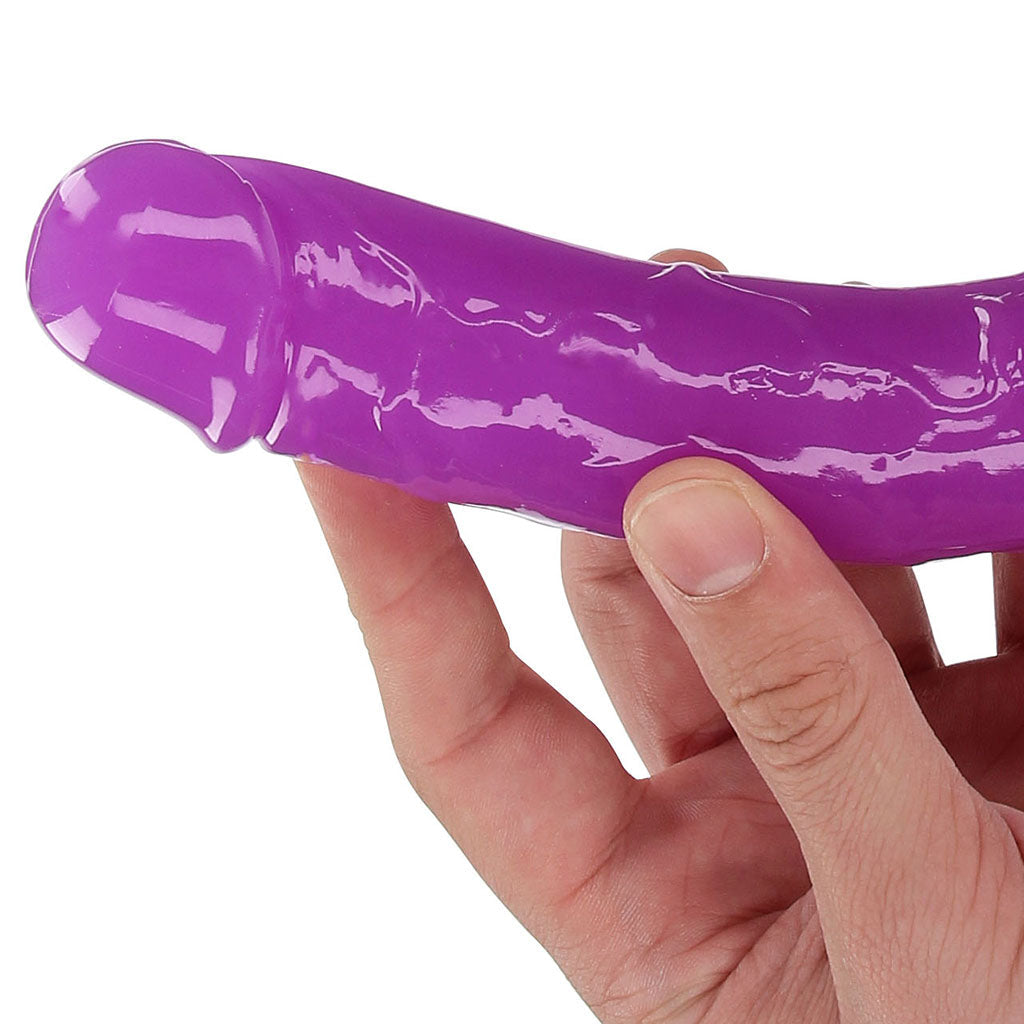 RealRock Glow In The Dark 12 Inch Double Dildo in Purple