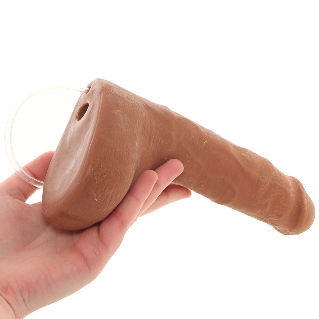 The Realistic 9.5 Inch Squirting Cock in Caramel